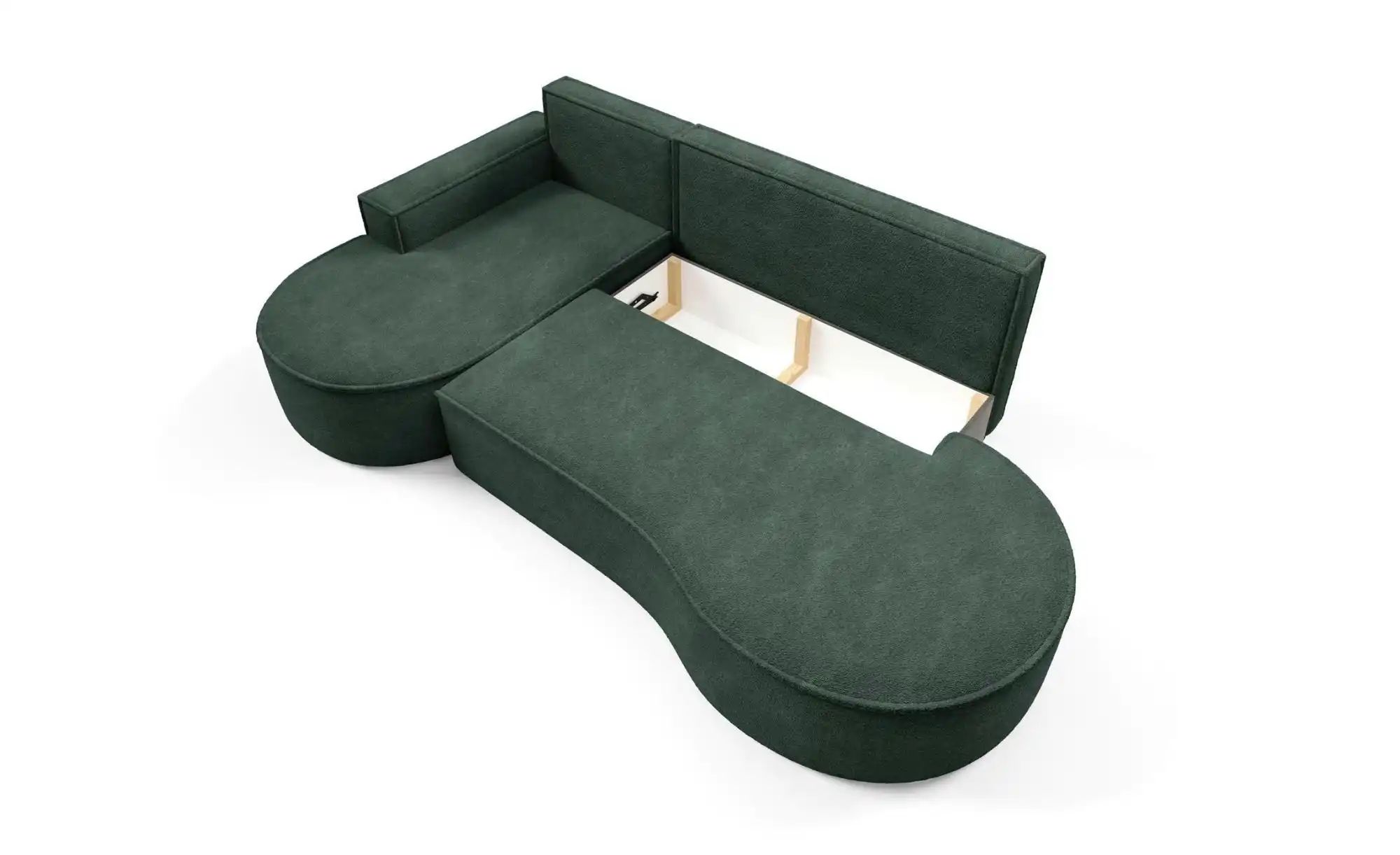 Ecksofa  Flow ¦ grün ¦ Maße (cm): B: 277 H: 88 Polstermöbel > Sofas > Eckso günstig online kaufen
