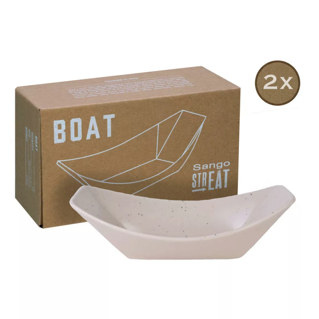 CreaTable Servierset Streat Boat creme Steinzeug günstig online kaufen
