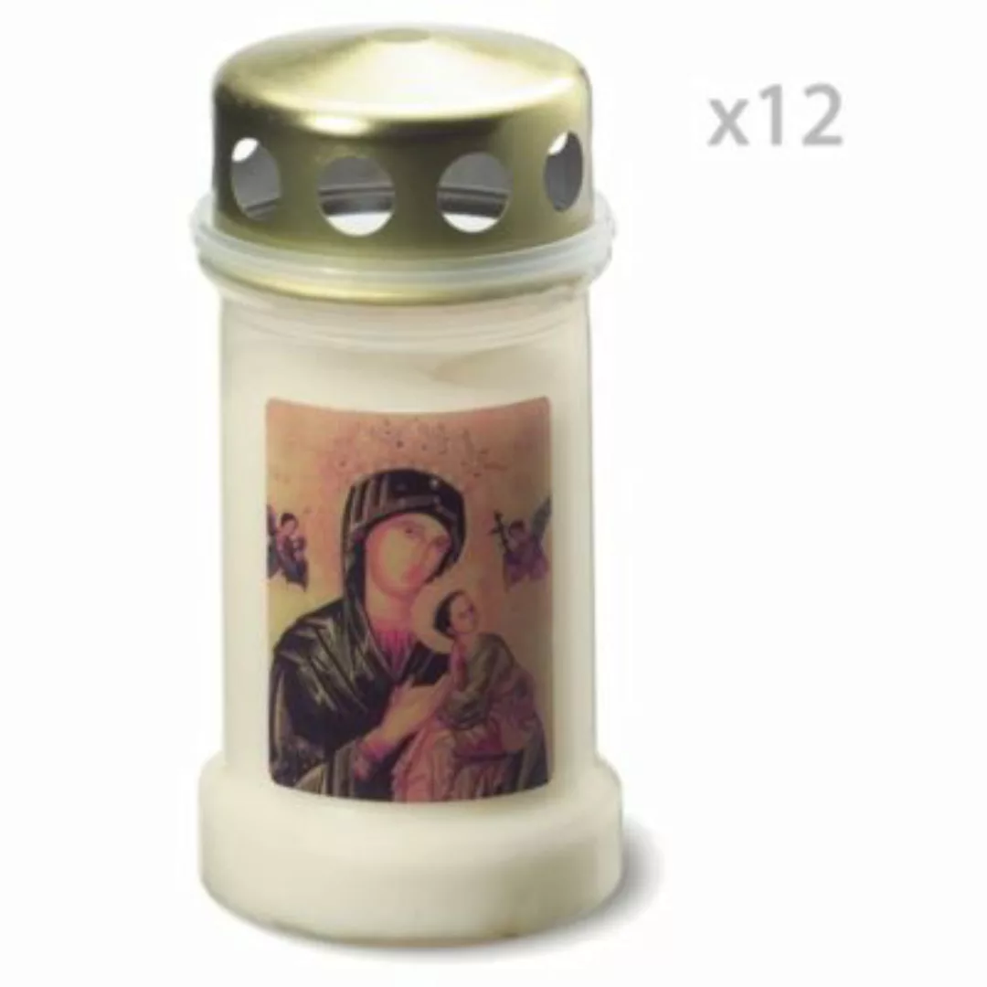 Bolsius Gedenkkerzen mit Deckel No 3 12 Stk. Transparent Kerze transparent günstig online kaufen