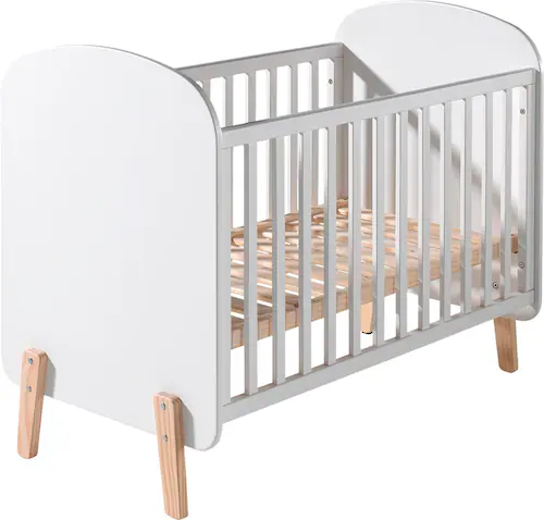 Vipack Babybett, Babybett mit Liegefläche 60 x 120 cm weiß lackiert günstig online kaufen