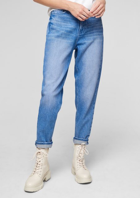 QS 7/8-Hose Relaxed: Tapered ankle leg-Jeans Waschung günstig online kaufen