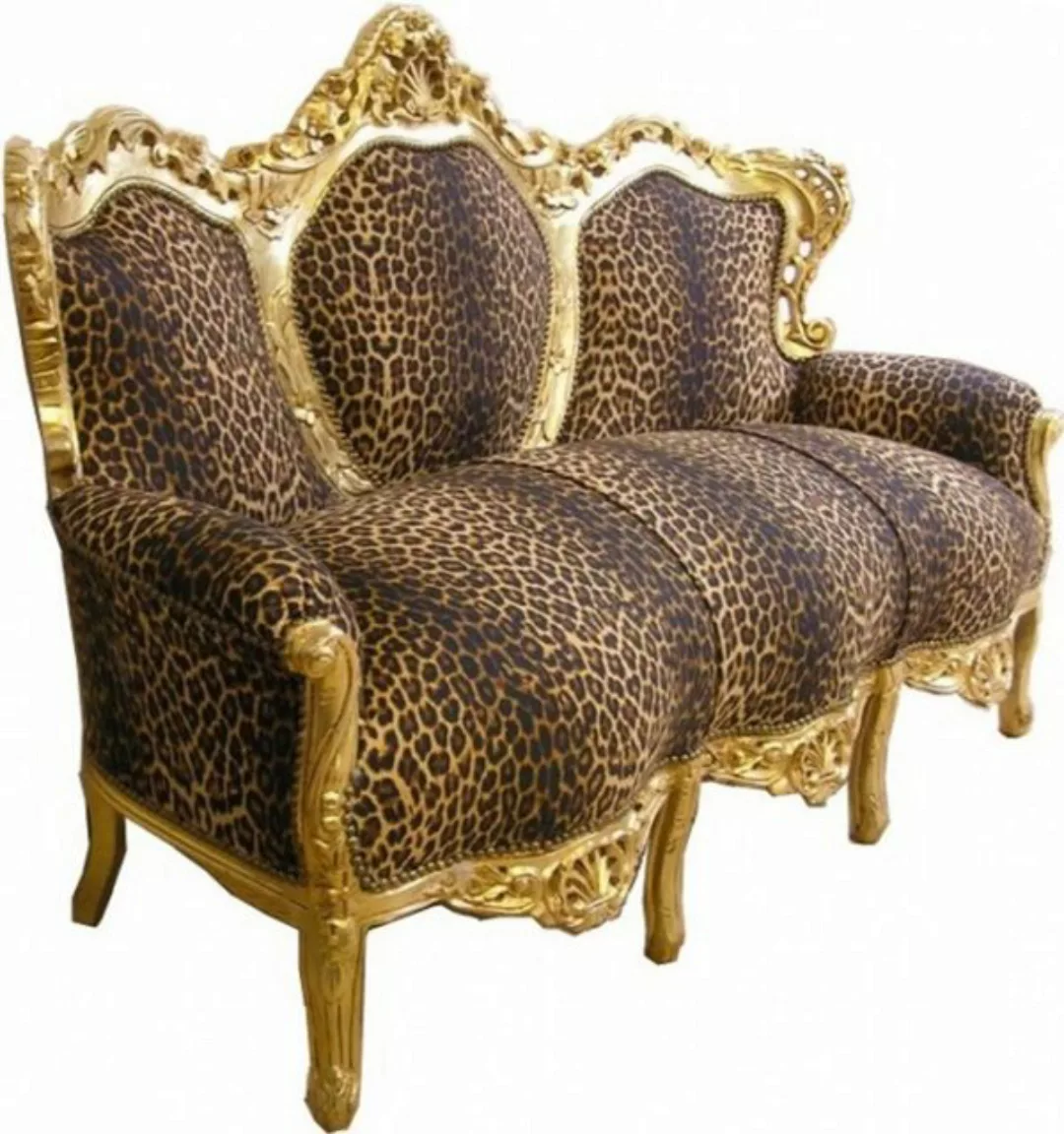 Casa Padrino Loungesofa Barock Lounge Sofa King Leopard / Gold günstig online kaufen