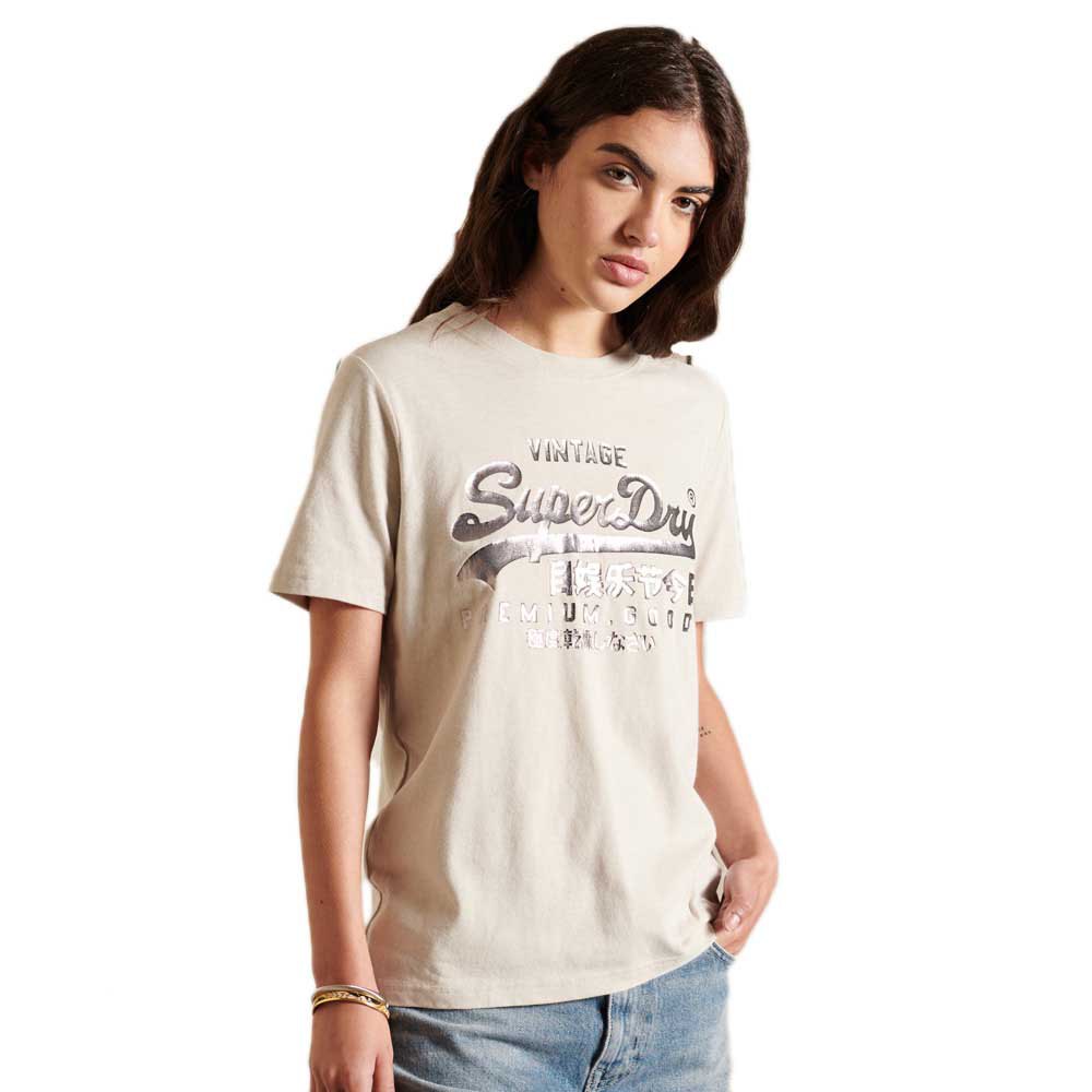 Superdry Vintage Logo Tonal Kurzärmeliges T-shirt S Light Stone günstig online kaufen