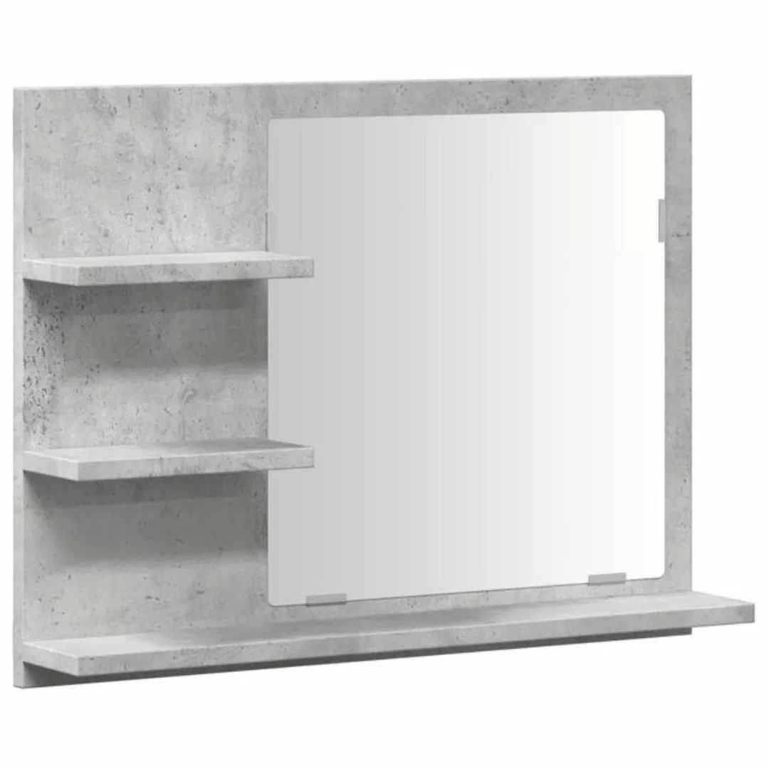 vidaXL Badezimmerspiegelschrank Badspiegel mit Ablagen Betongrau 60x10,5x45 günstig online kaufen