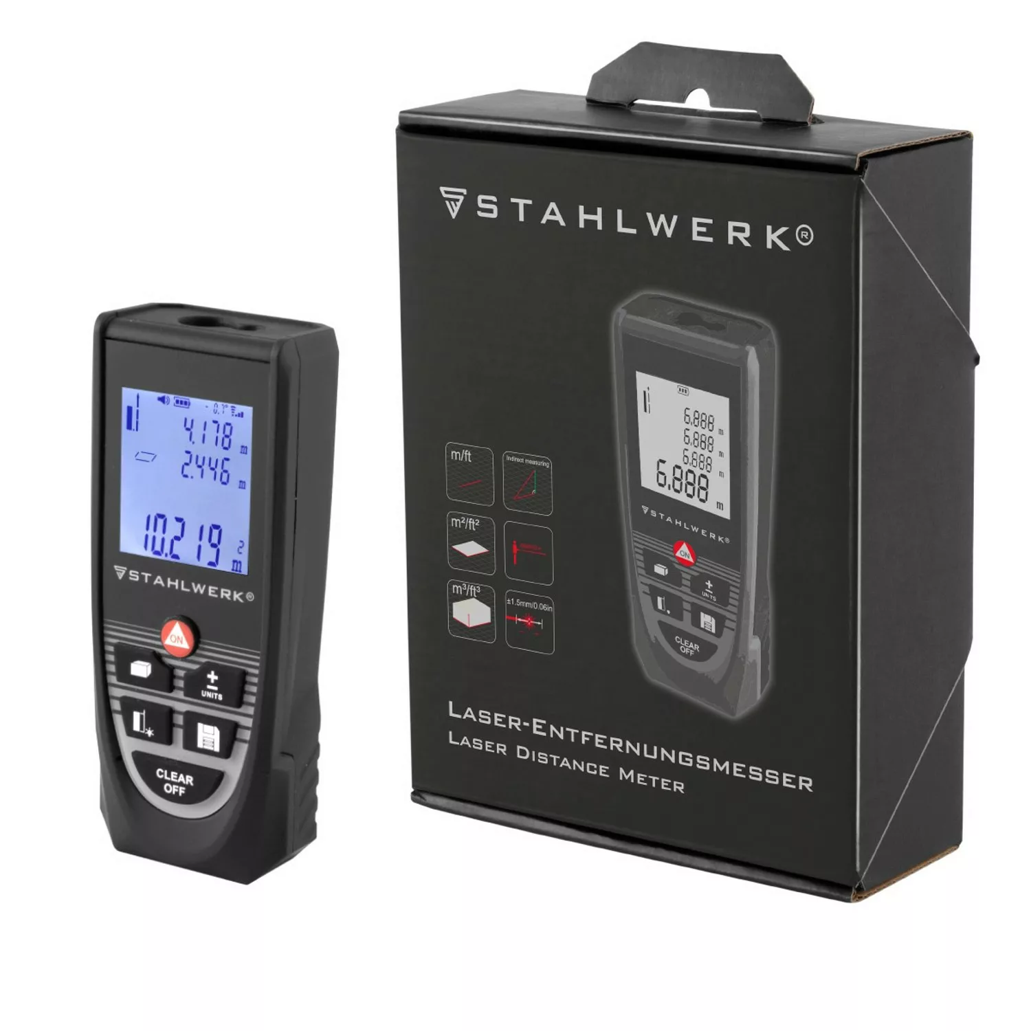 STAHLWERK Laser Entfernungsmesser LE-60 ST bis 60 m mit beleuchtetem LCD Di günstig online kaufen