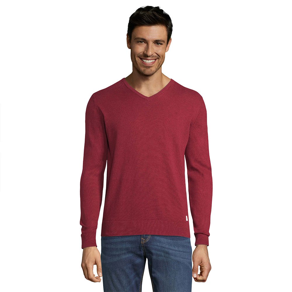 Tom Tailor Doublepack V-ausschnitt Sweater XL Warm Wine Melange günstig online kaufen