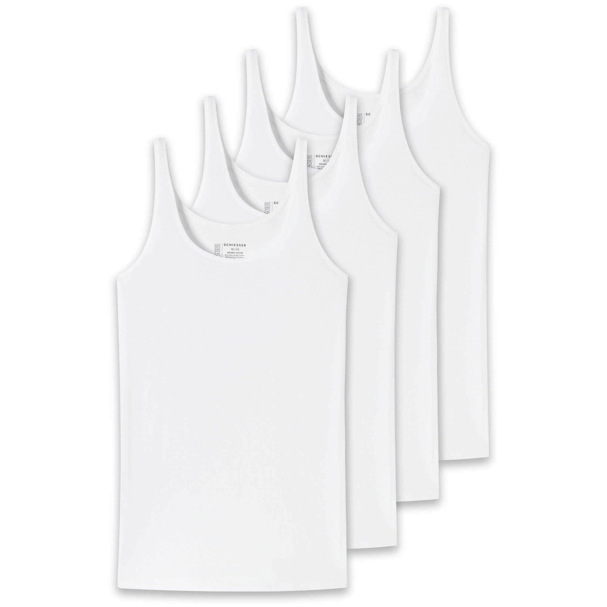 Schiesser Unterhemd Damen T-Shirt 4er Pack günstig online kaufen