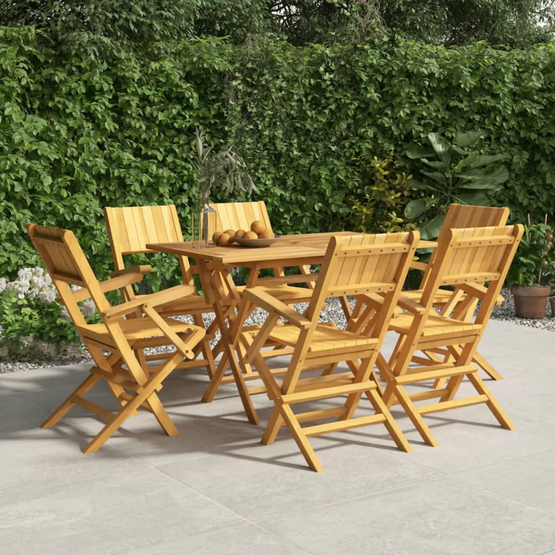 Vidaxl Gartenstühle 6 Stk. Klappbar 55x61x90 Cm Massivholz Teak günstig online kaufen