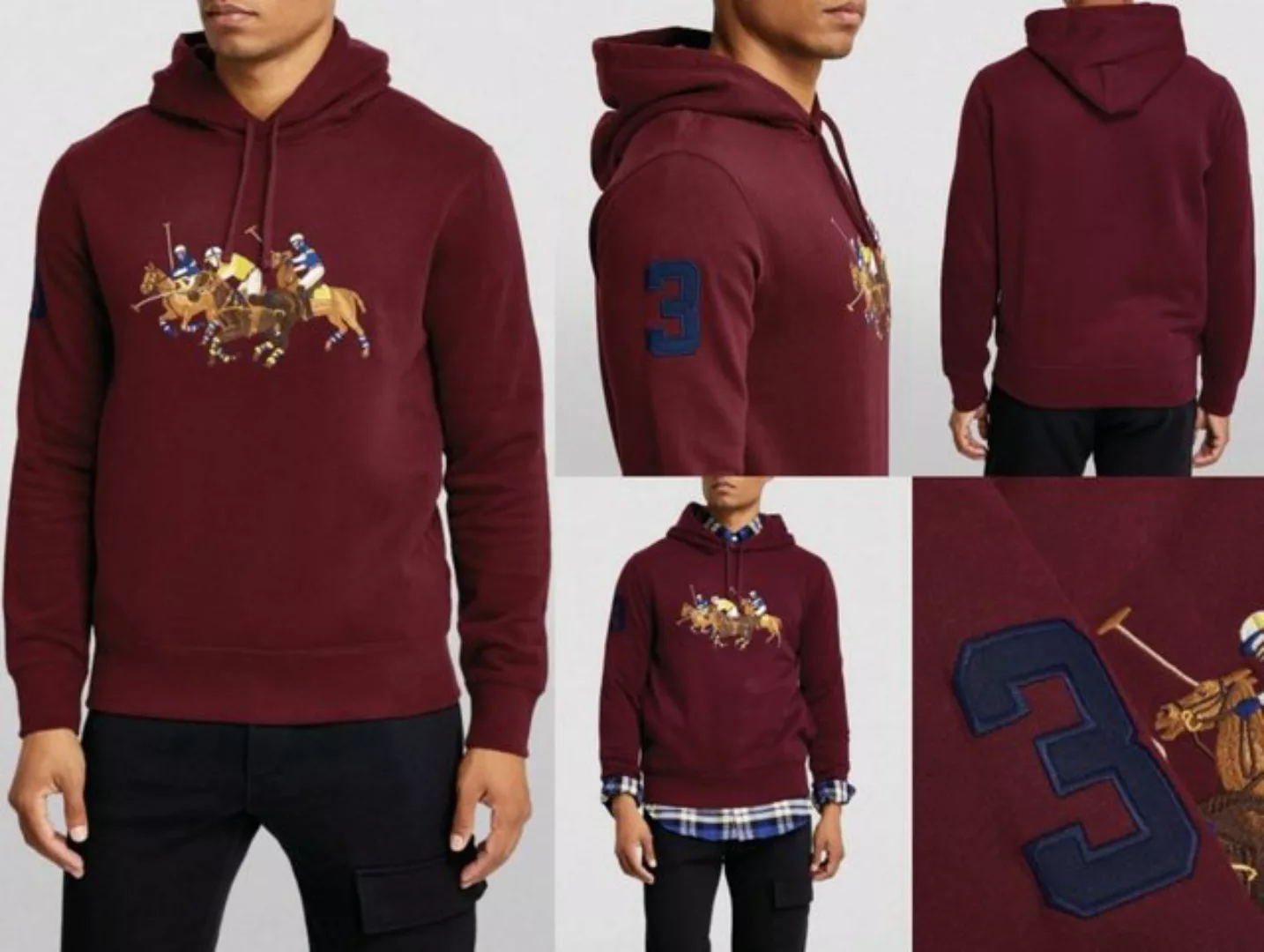 Ralph Lauren Sweatshirt POLO RALPH LAUREN Triple Pony Hoodie Sweater Sweats günstig online kaufen