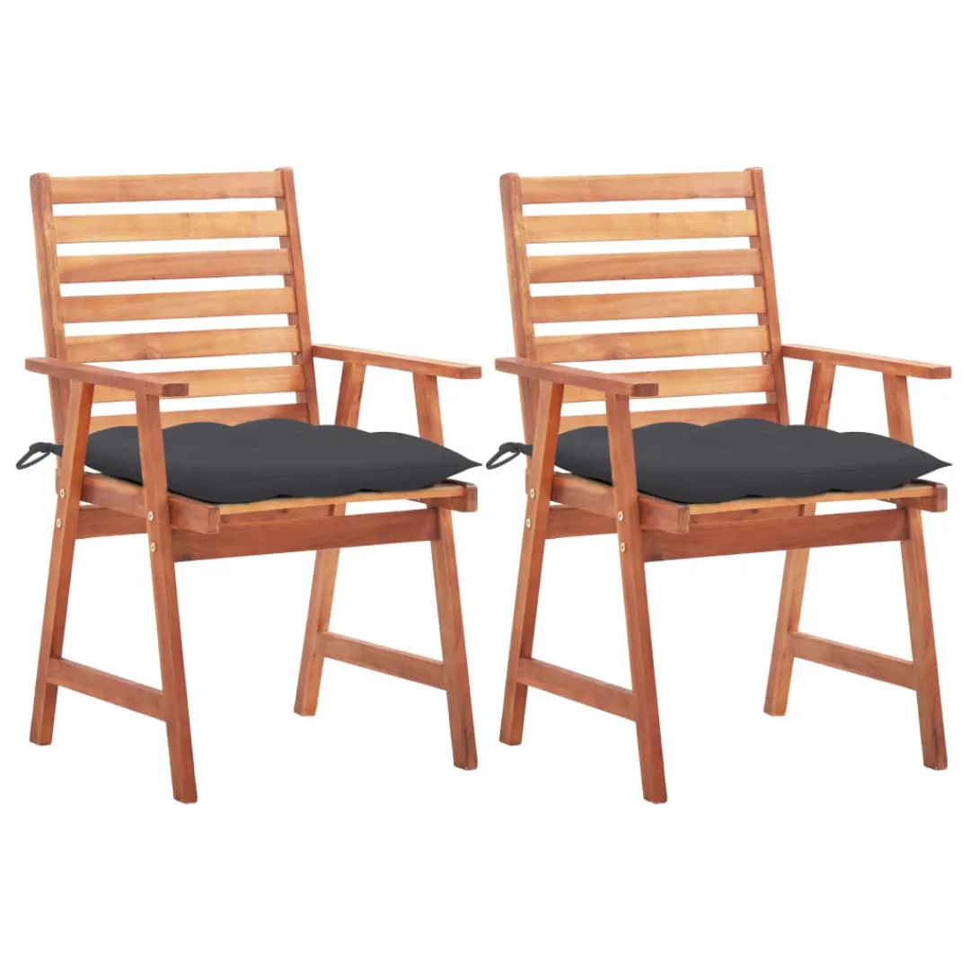 Garten-essstühle 2 Stk. Mit Kissen Massivholz Akazie günstig online kaufen
