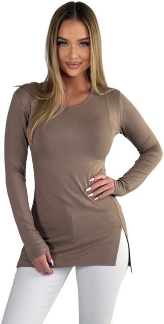 Mississhop Langarmshirt Elegantes Damen Langarmshirt aus Viskose Ofel. günstig online kaufen