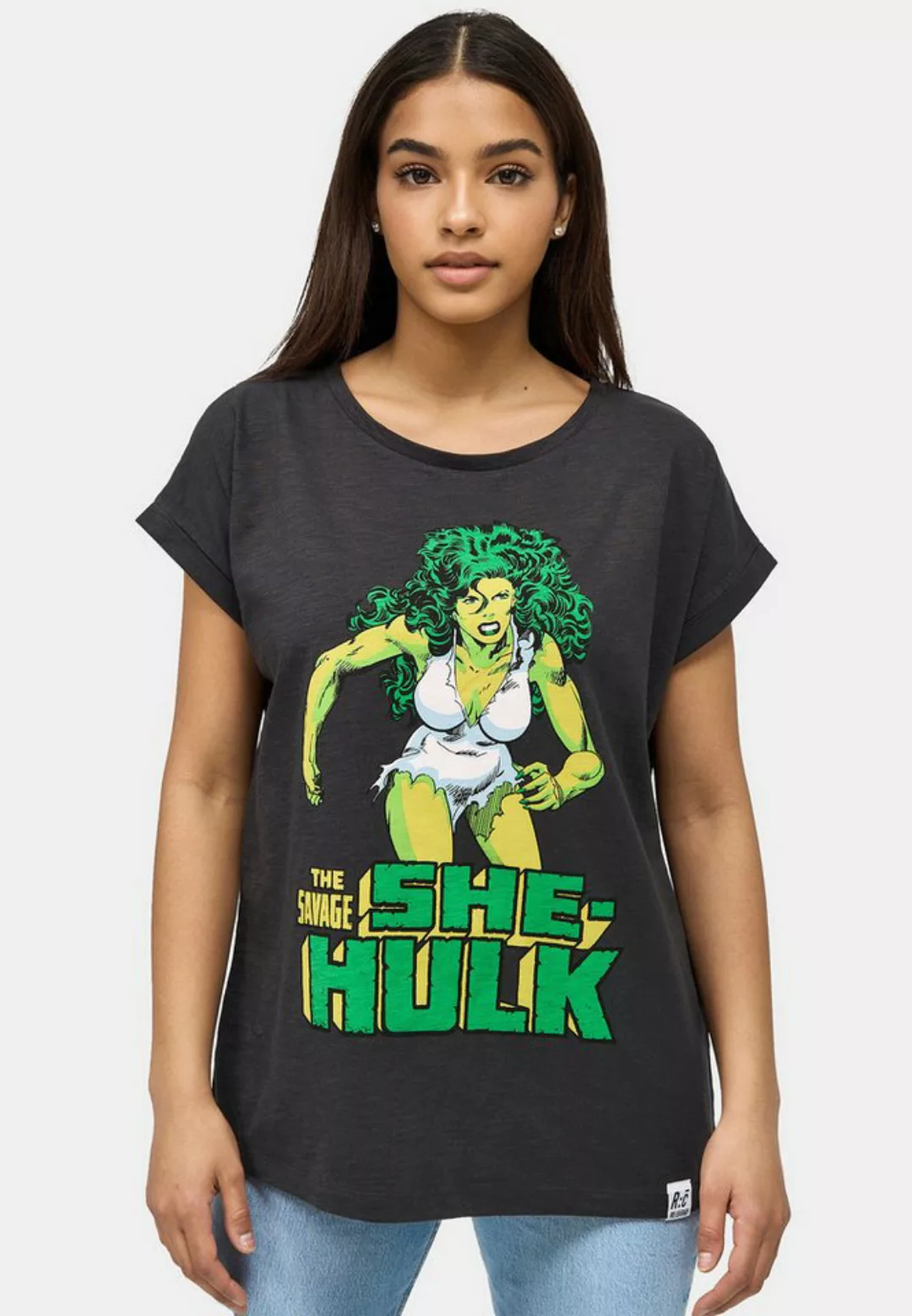 Recovered T-Shirt She Hulk GOTS zertifizierte Bio-Baumwolle günstig online kaufen