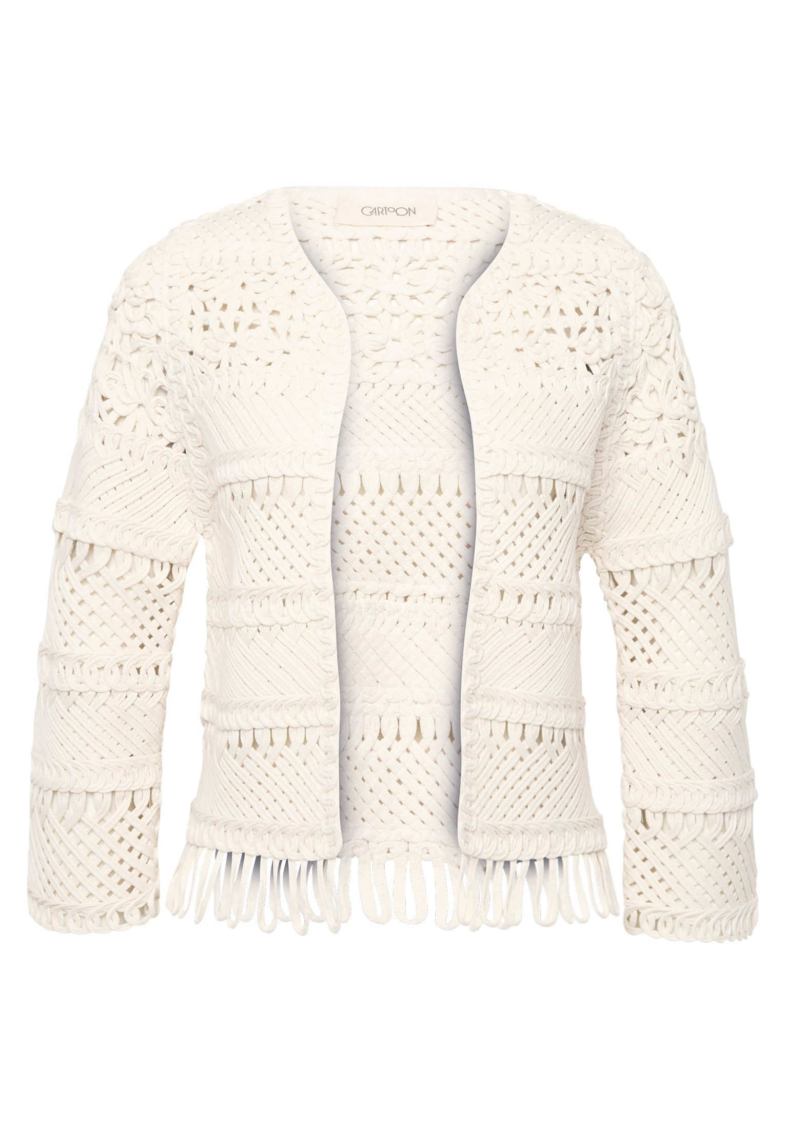 Cartoon Jackenblazer Cartoon Casual-Strickjacke mit Rundhalsausschnitt günstig online kaufen