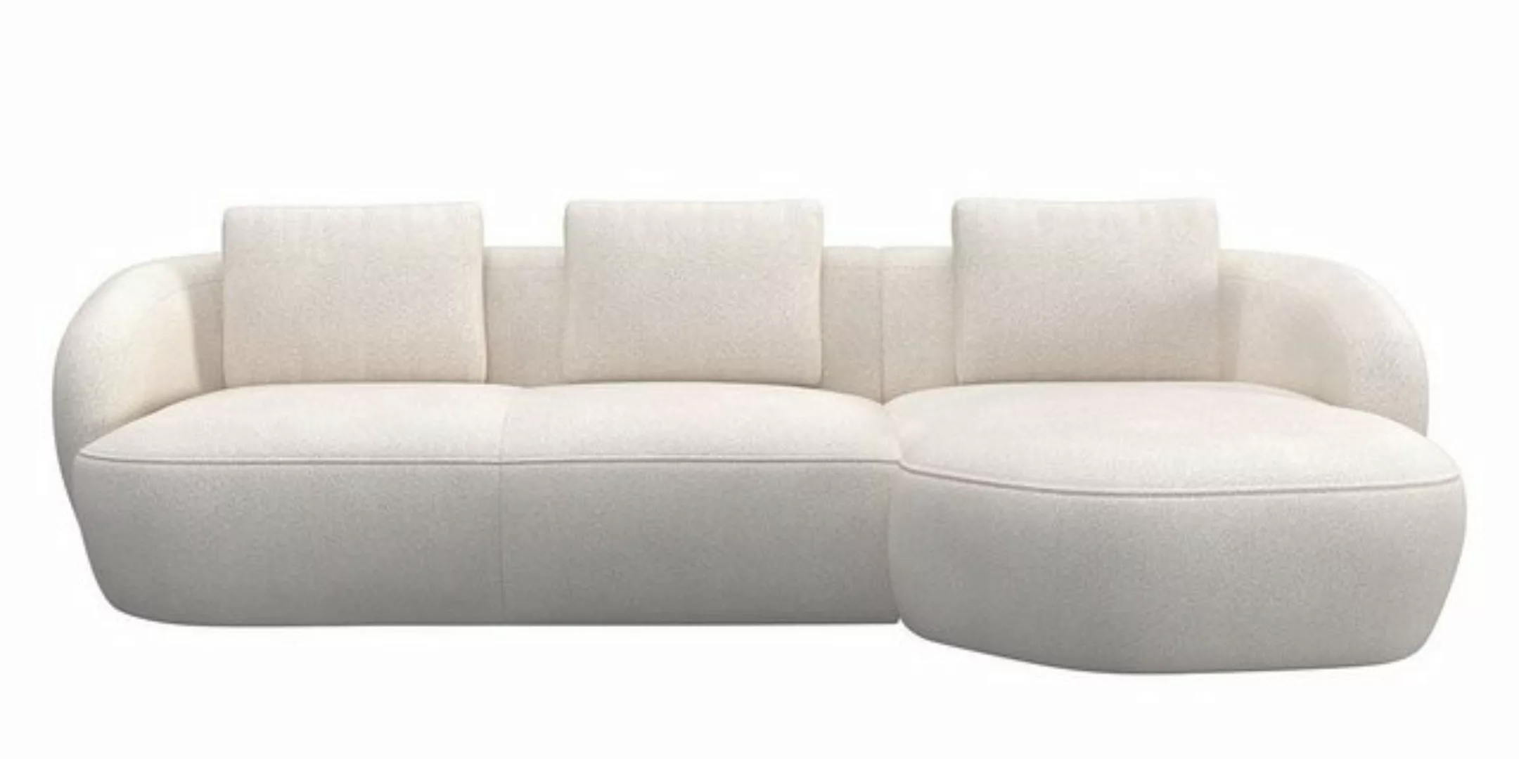 FLEXLUX Wohnlandschaft Torino, rund, L-Form, Sofa-Ecke mit Recamiere, Longc günstig online kaufen