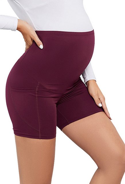 MIMIOO Umstandsshorts Umstandsshorts mit hoher Taille, sportliche Bauchshor günstig online kaufen