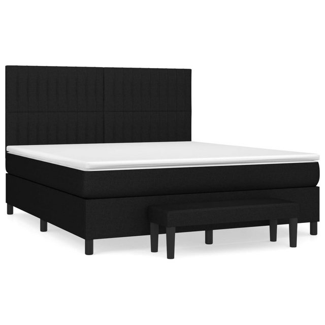 vidaXL Boxspringbett mit Matratze Schwarz 180x200 cm Stoff1370941 günstig online kaufen