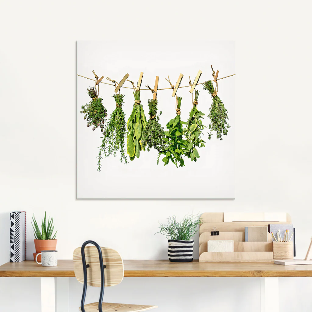 Artland Glasbild "Kräuter", Pflanzen, (1 St.), in verschiedenen Größen günstig online kaufen