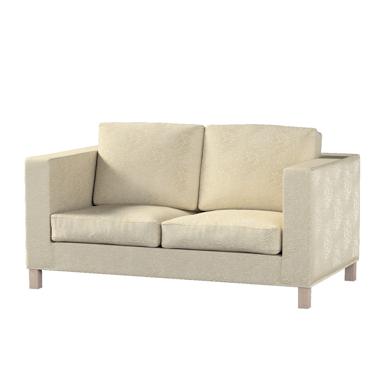 Bezug für Karlanda 2-Sitzer Sofa nicht ausklappbar, kurz, beige-golden, 60c günstig online kaufen