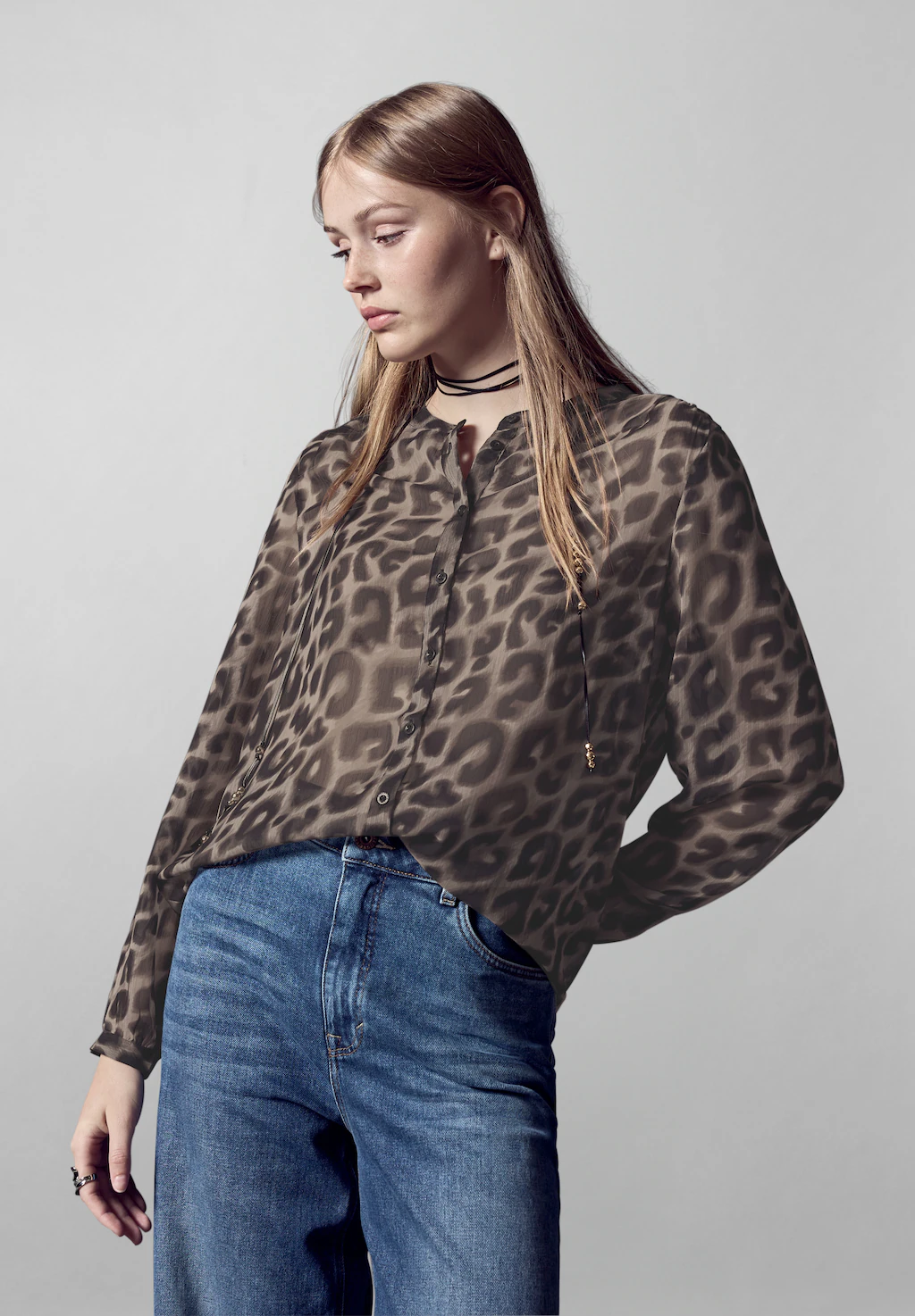 STREET ONE STUDIO Chiffonbluse, mit Knopfleiste günstig online kaufen