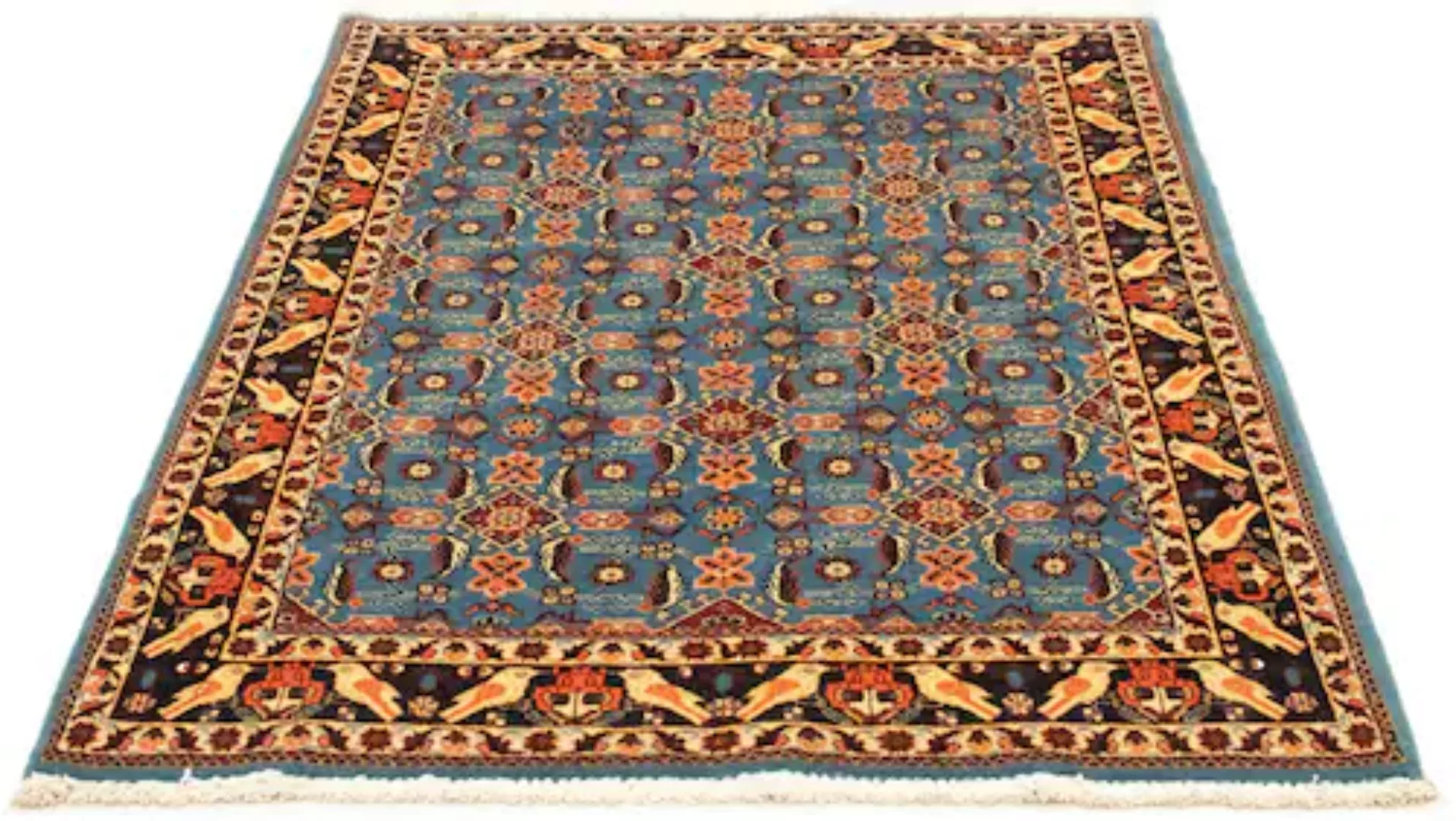 morgenland Wollteppich »Ghashghai Teppich handgeknüpft blau«, rechteckig günstig online kaufen