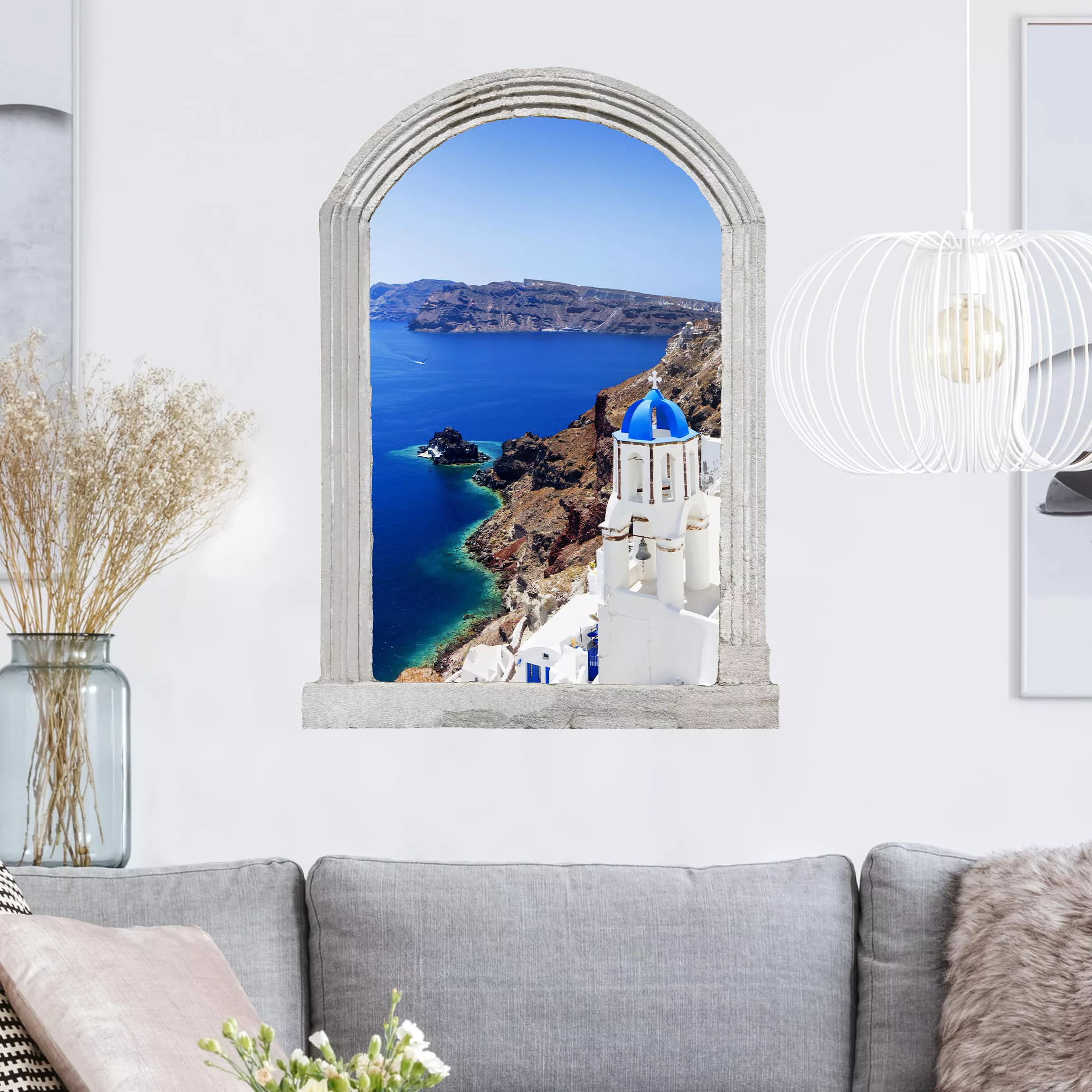 Wandtattoo Steinbogen View Over Santorini günstig online kaufen