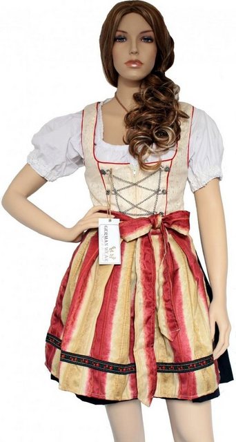 German Wear Dirndl GW1306 3-teilig Mini Dirndl Set Dirndel CREME Trachtenmo günstig online kaufen