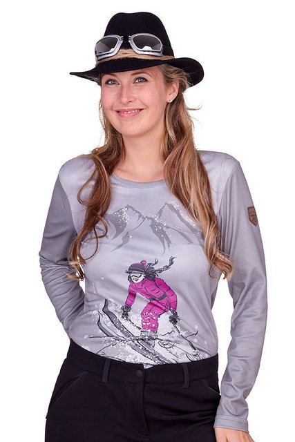 Almgwand Trachtenshirt Funktionsshirt Ski Damen - SCHNAITSTADLALM - grau, h günstig online kaufen