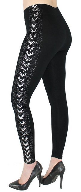 dy_mode Highwaist Leggings Damen Leggings mit Glanz Druck Schmetterling Mus günstig online kaufen