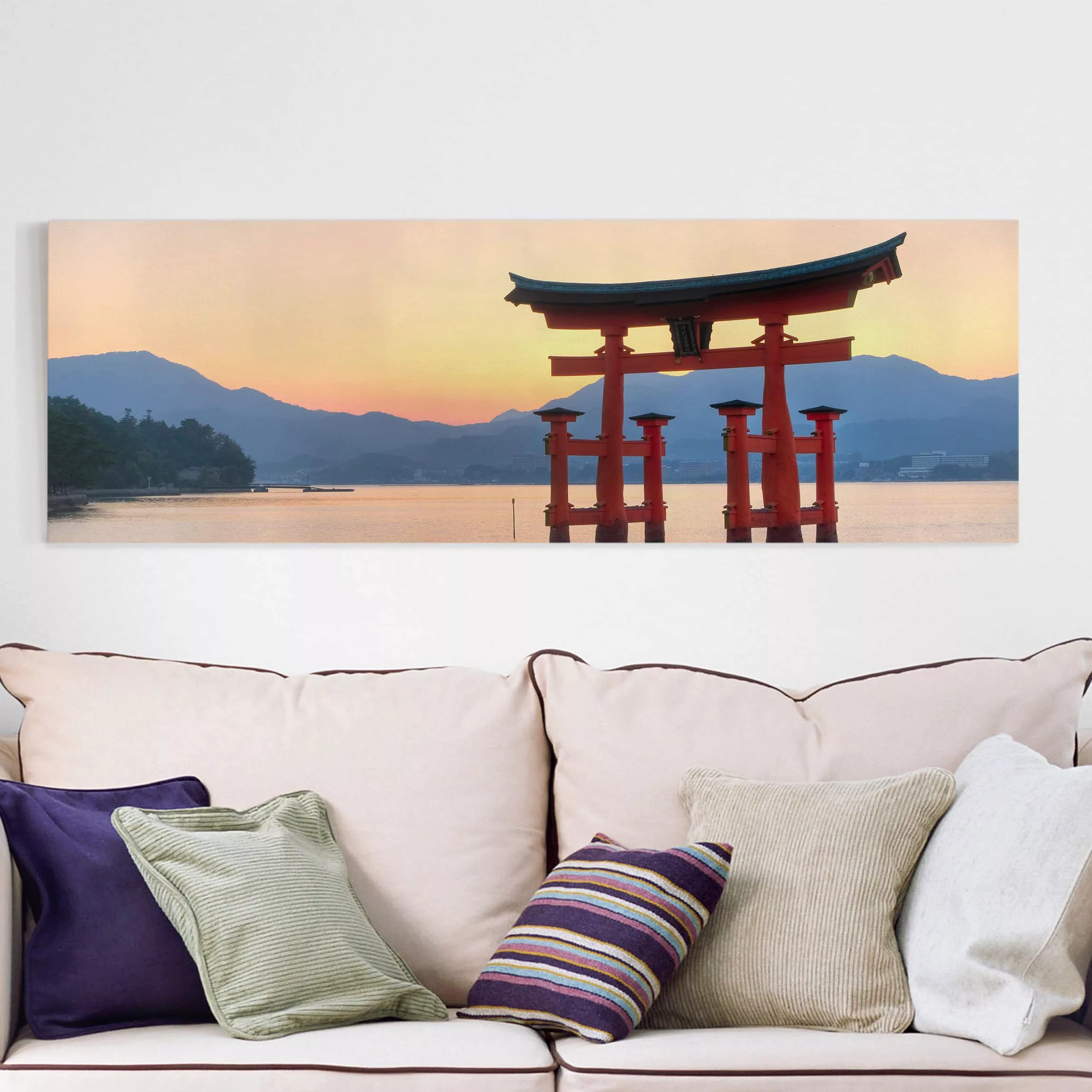 Leinwandbild Architektur & Skyline - Panorama Torii am Itsukushima günstig online kaufen