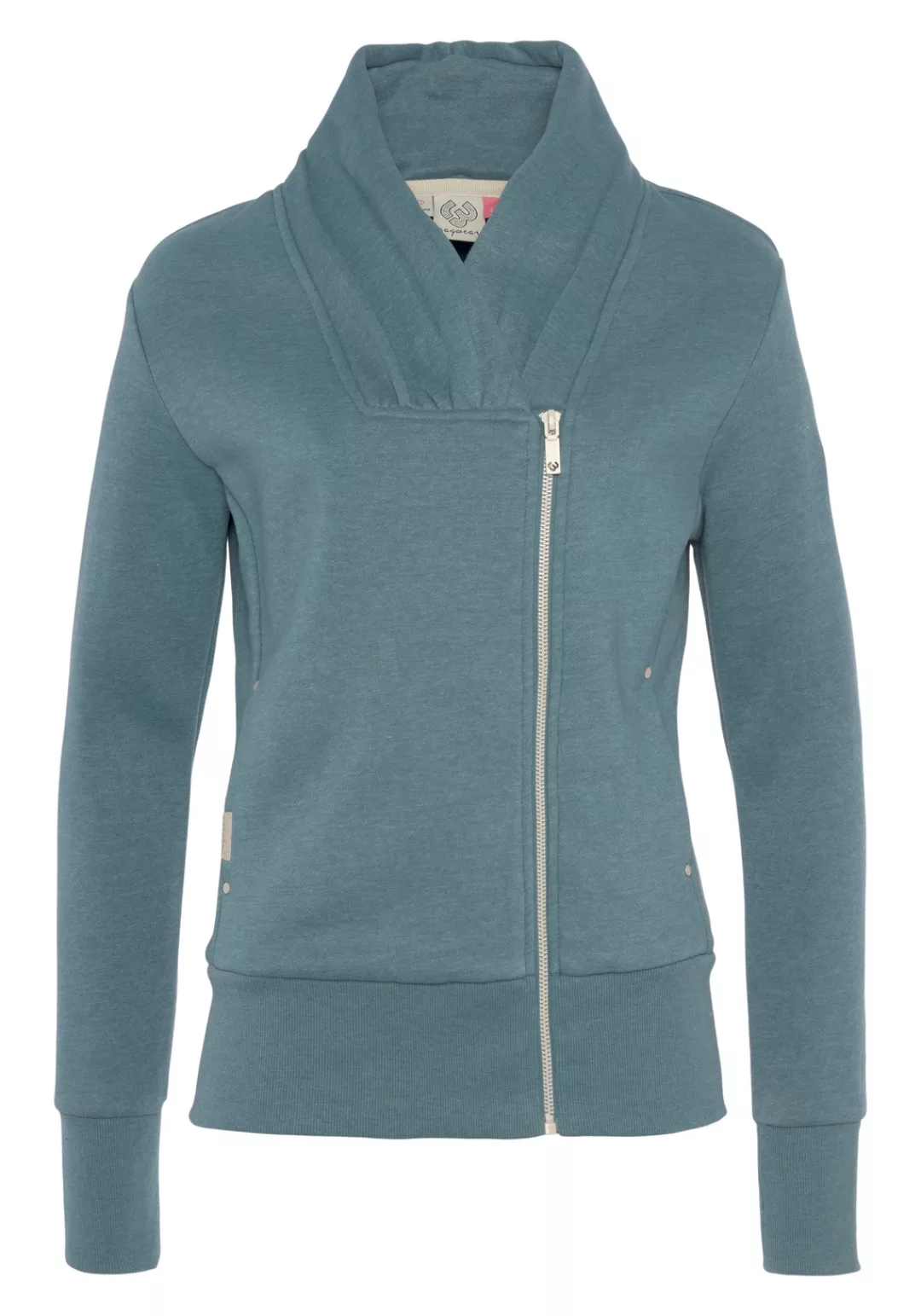 Ragwear Sweatshirt ALIZZE mit asymetrischem Reißverschluss und Schalkragen günstig online kaufen