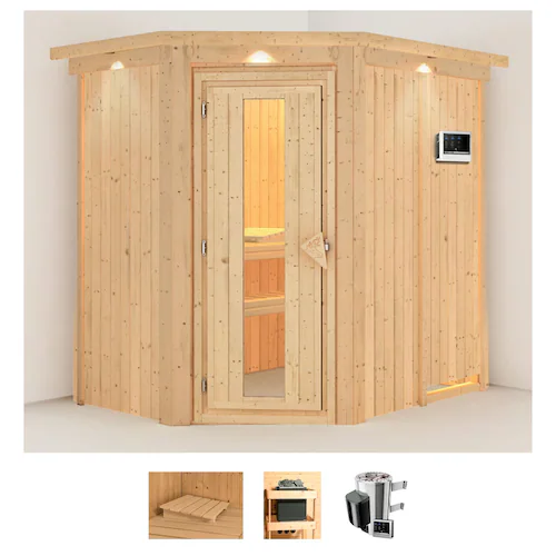 Karibu Sauna »Swantje«, 3,6-kW-Plug & Play Ofen mit externer Steuerung günstig online kaufen