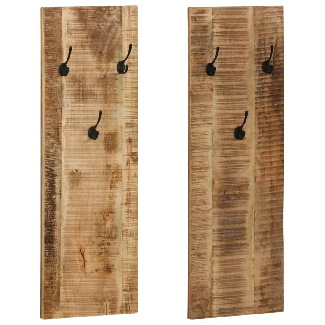 Wandgarderobe 2 Stk. Mangoholz Massiv 36x110x3 Cm günstig online kaufen