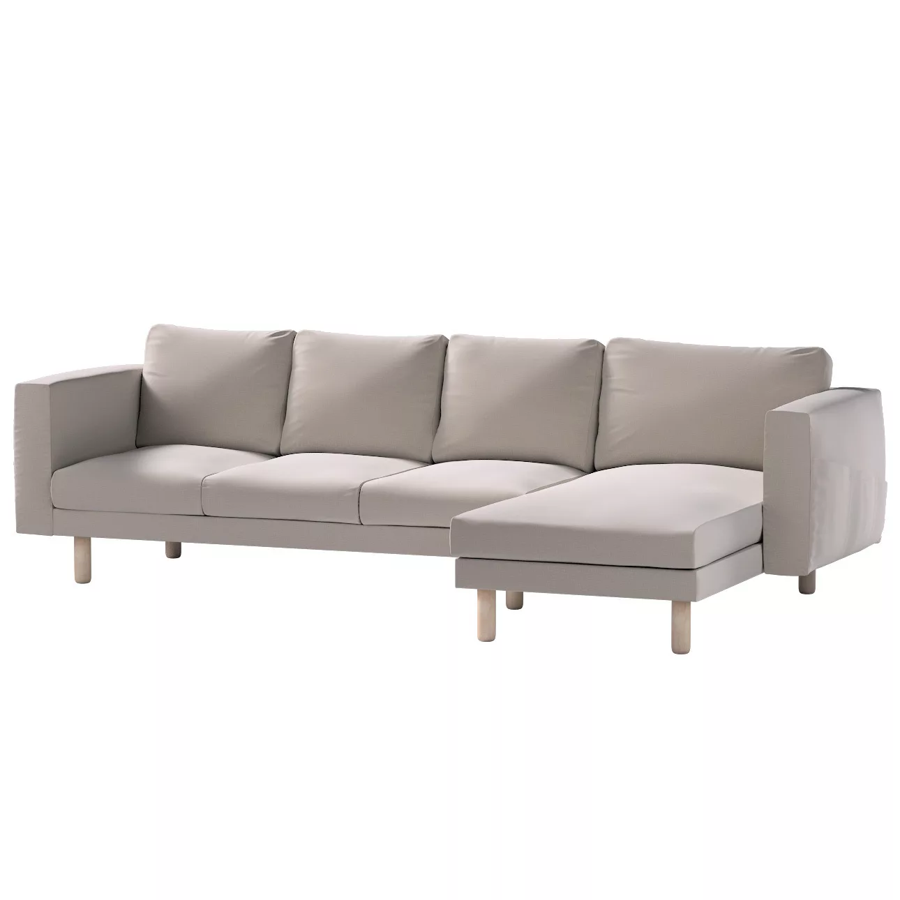 Bezug für Norsborg 4-Sitzer Sofa mit Recamiere, beige, Norsborg Bezug für 4 günstig online kaufen