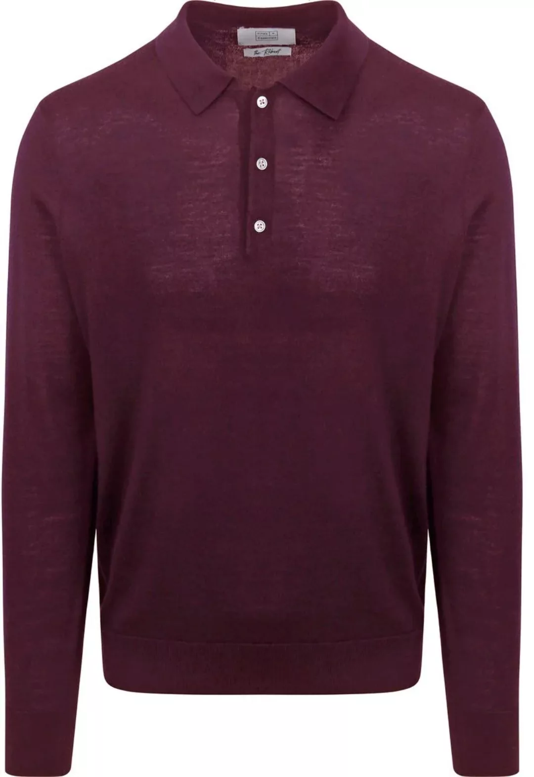 King Essentials The Robert Long Sleeve Poloshirt Merino Burgundy - Größe M günstig online kaufen