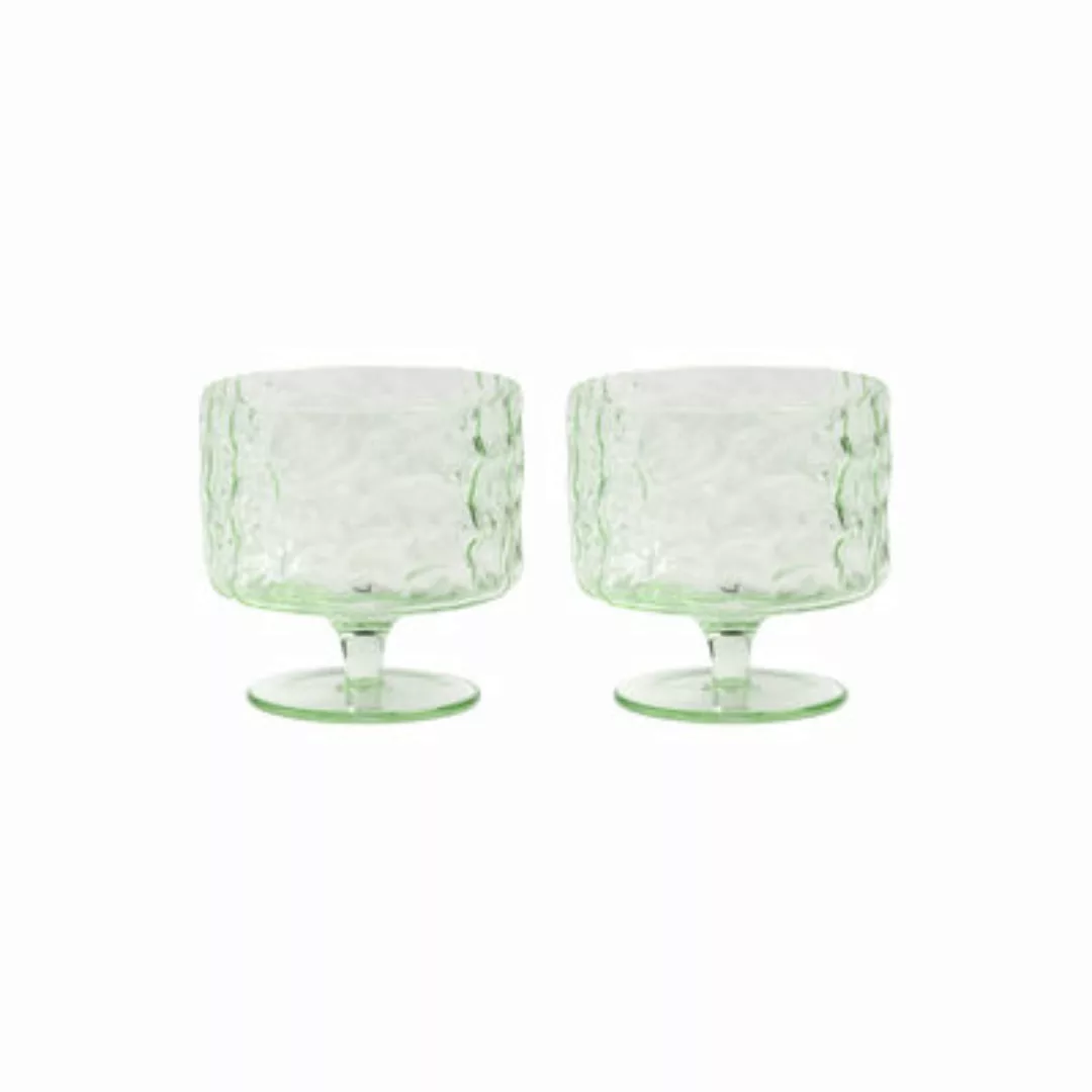 Dessertschale Trunk glas grün / 2er-Set - & klevering - Grün günstig online kaufen