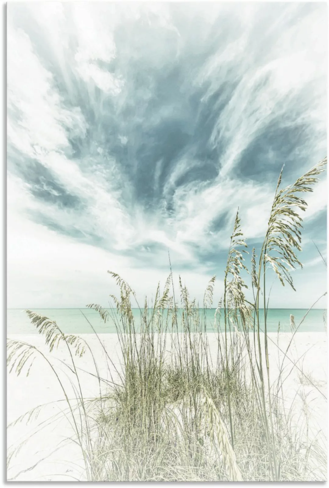 Artland Wandbild "Himmlische Stille am Strand Vintage", Strandbilder, (1 St günstig online kaufen