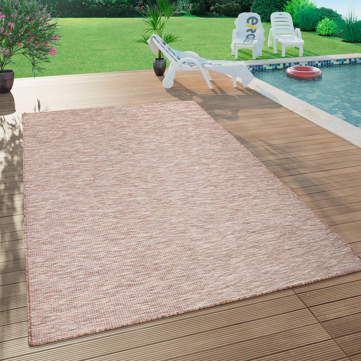 Paco Home Teppich »Sonset«, rechteckig, 4 mm Höhe, Flachgewebe, meliert, In günstig online kaufen