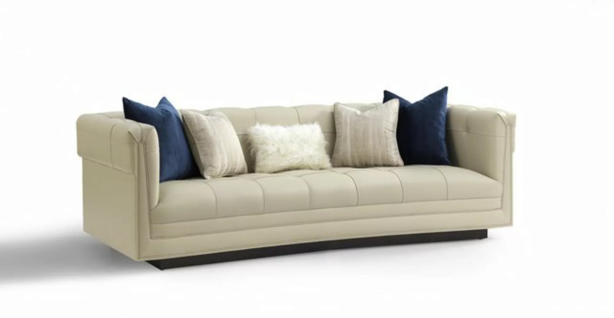 Xlmoebel Sofa Sofa für drei Personen aus echtem Holz im klassischen US-Stil günstig online kaufen