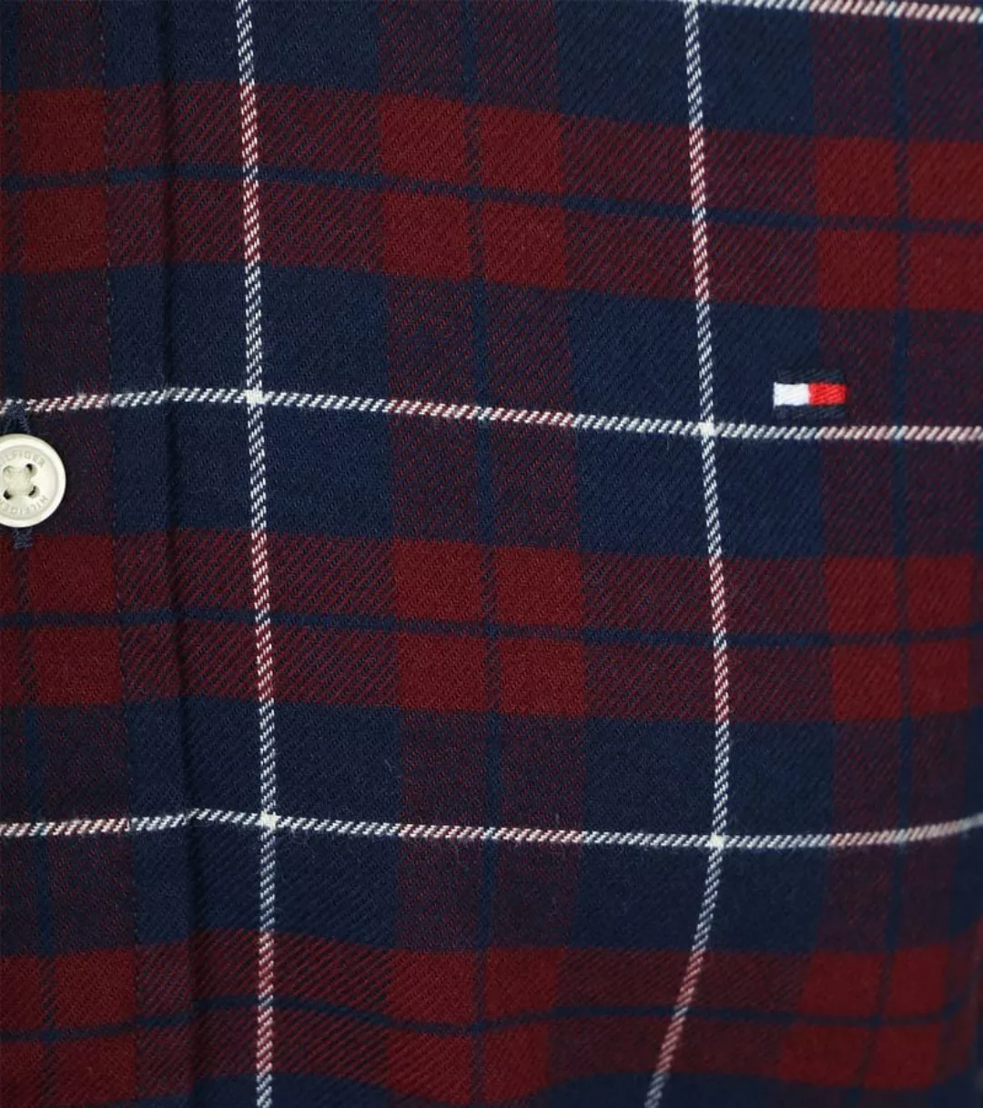 Tommy Hilfiger Flanel Hemd Karos Bordeaux - Größe XXL günstig online kaufen