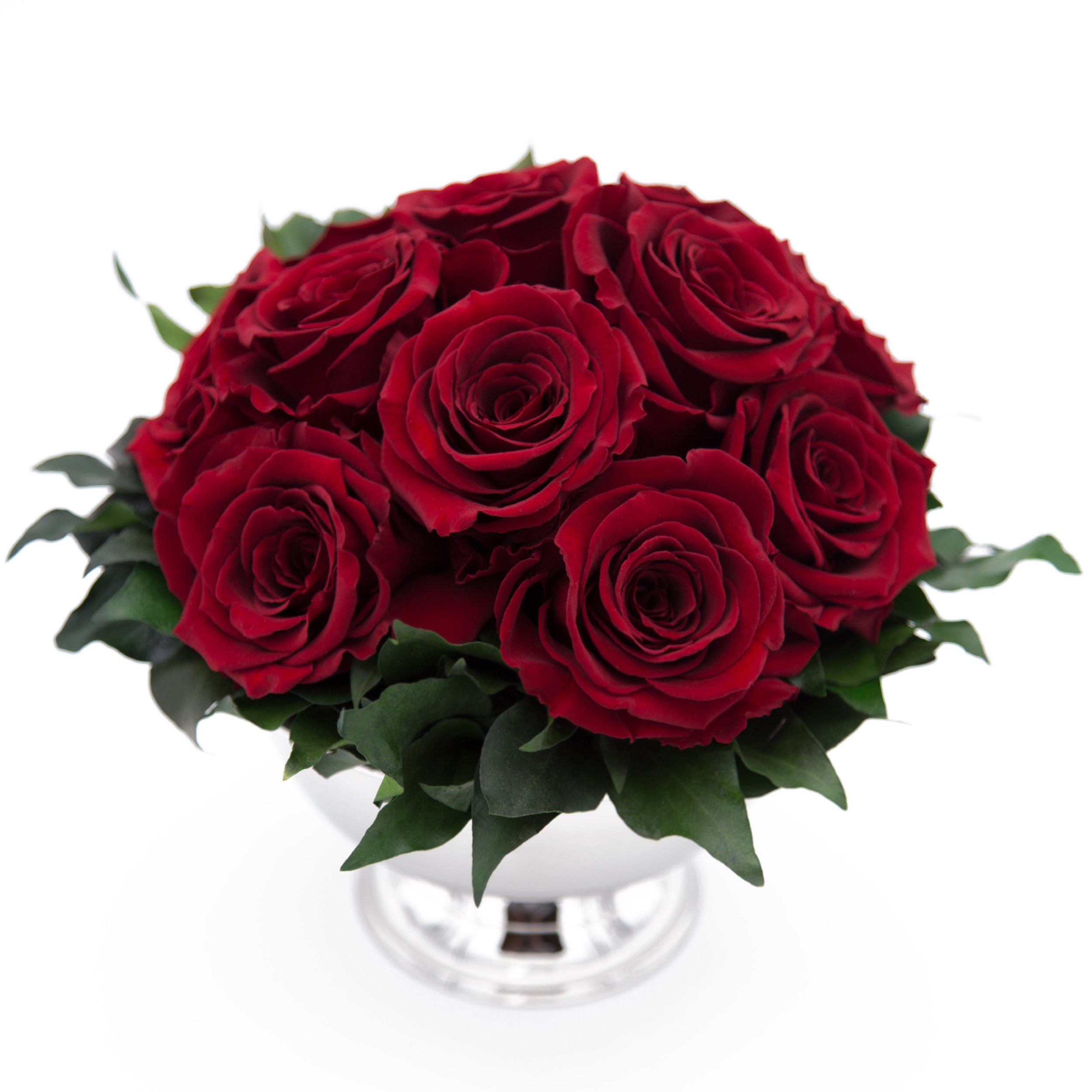 Kunstblume 11 Infinity Rosen in Blumenschale günstig online kaufen