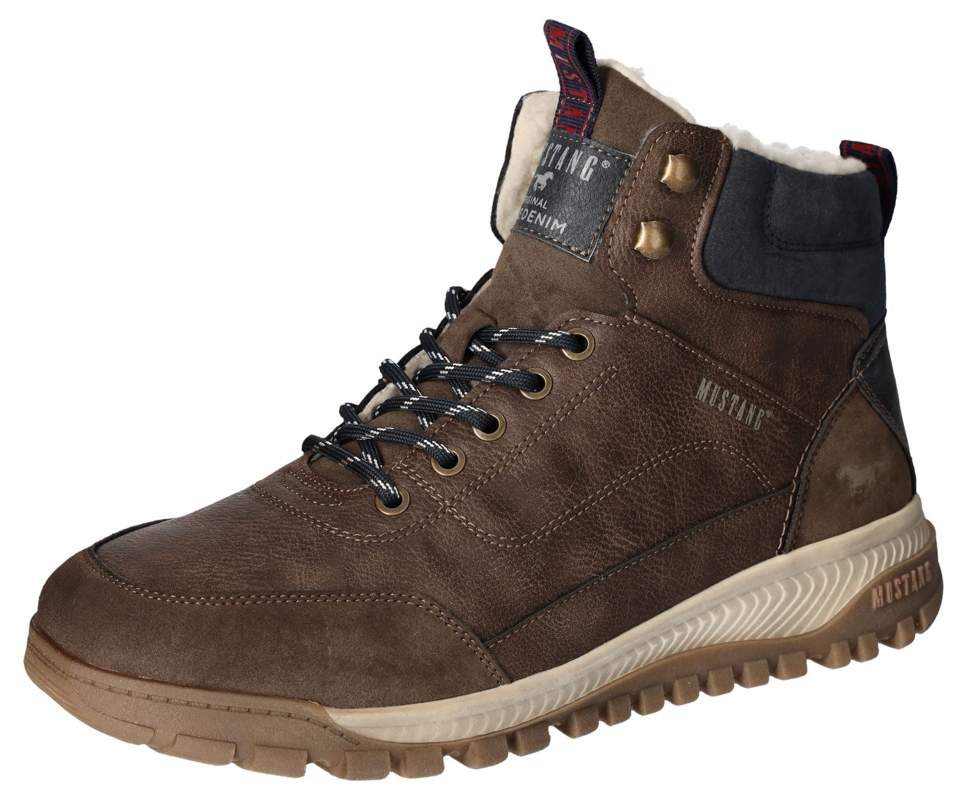 Mustang Shoes Winterboots, Keilabsatz, Schnürboots, Stiefelette günstig online kaufen