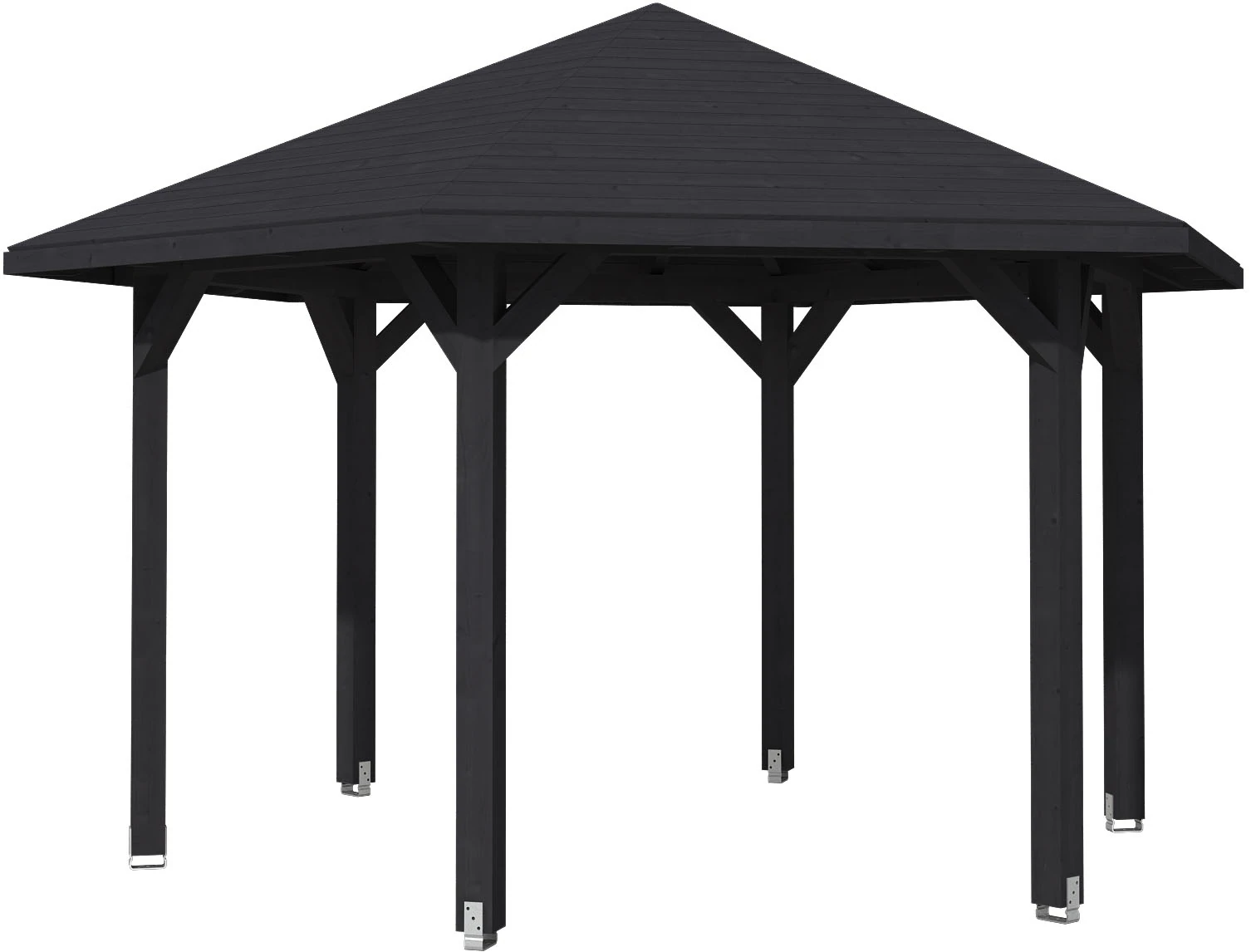 Skanholz Pavillon "Nancy 3", 6-Eck, BxT: 480x416 cm günstig online kaufen