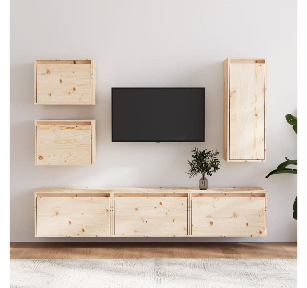 vidaXL TV-Schrank TV-Schränke 6 Stk Massivholz Kiefer Lowboard Lowboard günstig online kaufen