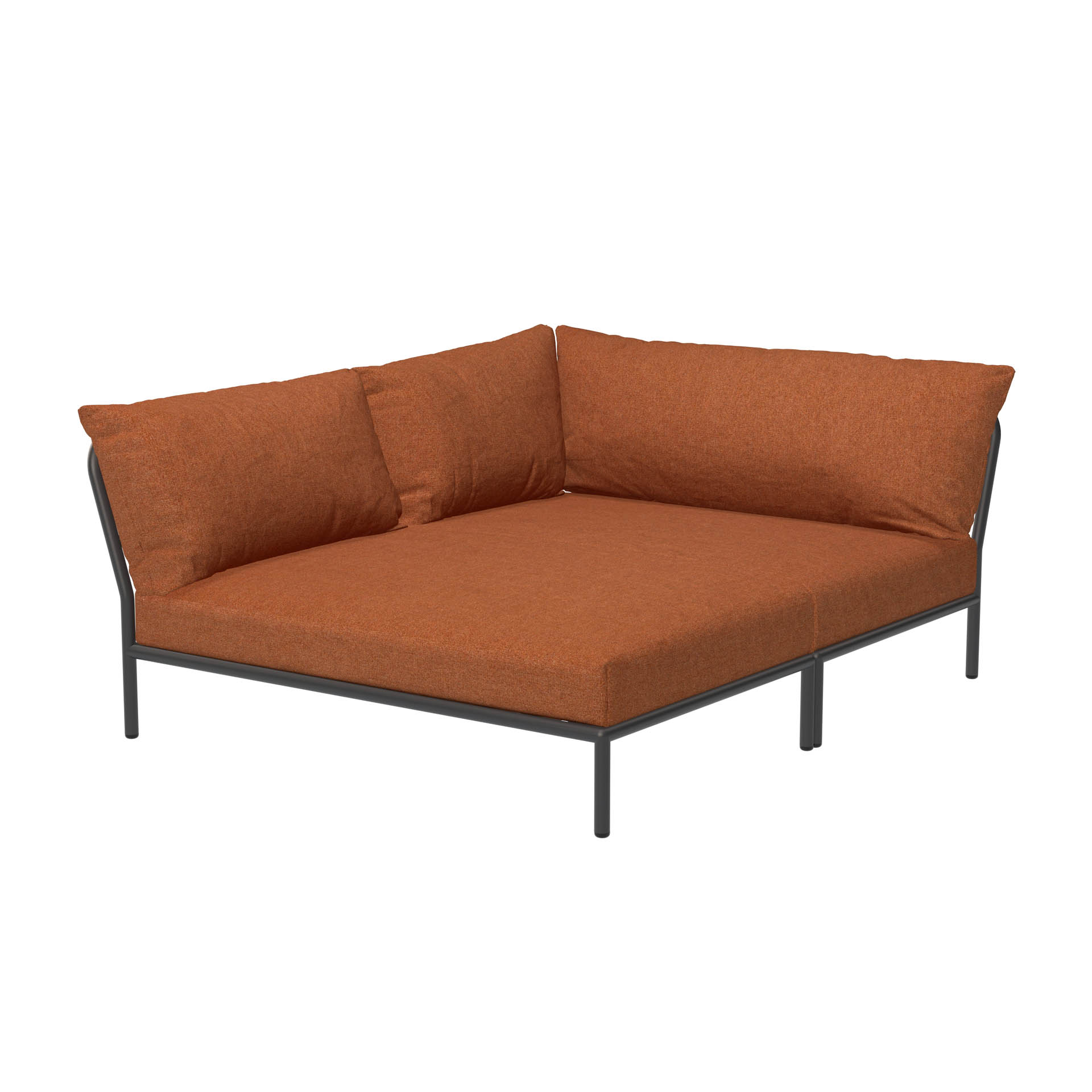 LEVEL2 Outdoor Eck-Sofa Lounge-Modul 5 Rost Dunkelgrau Links günstig online kaufen