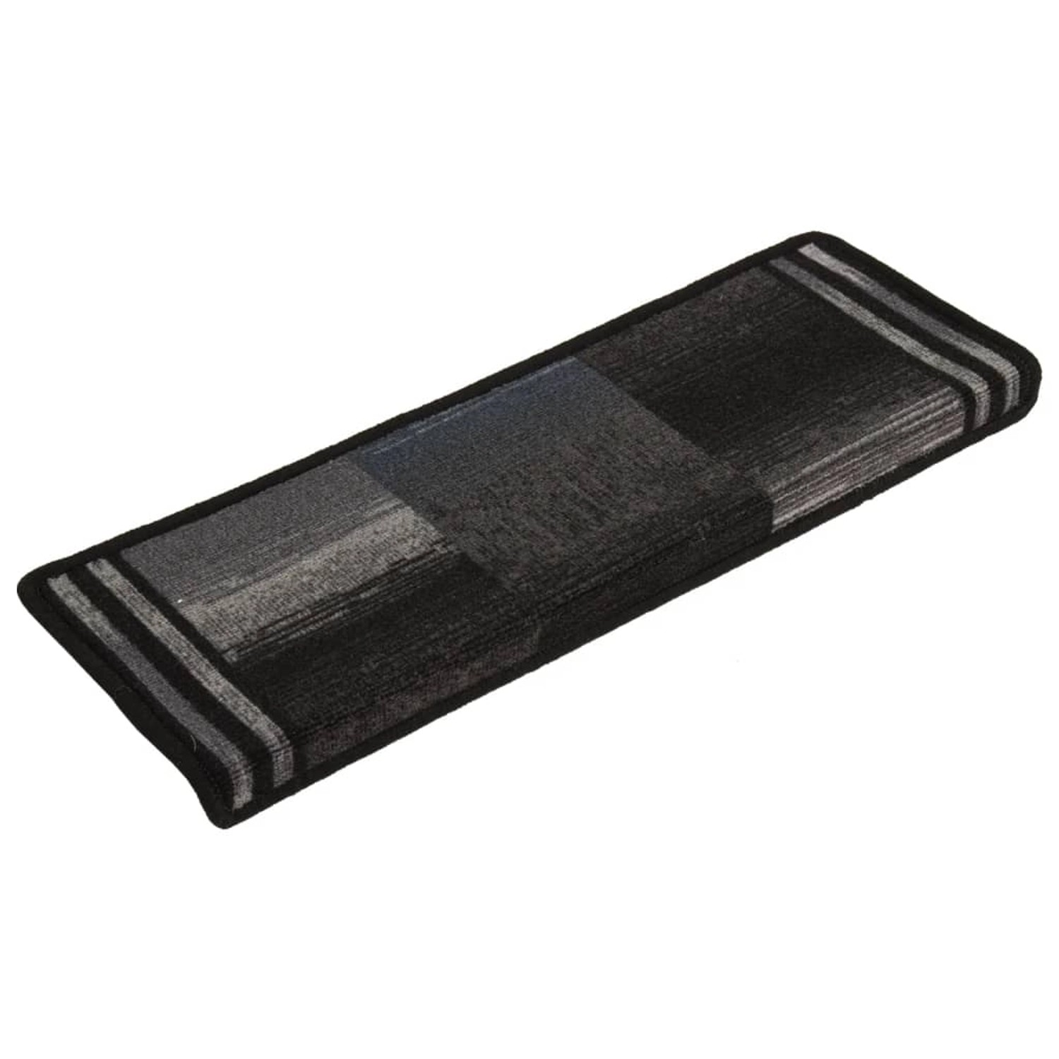 vidaXL Treppenmatten Selbstklebend 15 Stk. 65x21x4 cm Schwarz und Grau günstig online kaufen