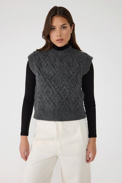 No Matter What Sweater Geometrisches Muster ärmelloses Strickpullover günstig online kaufen