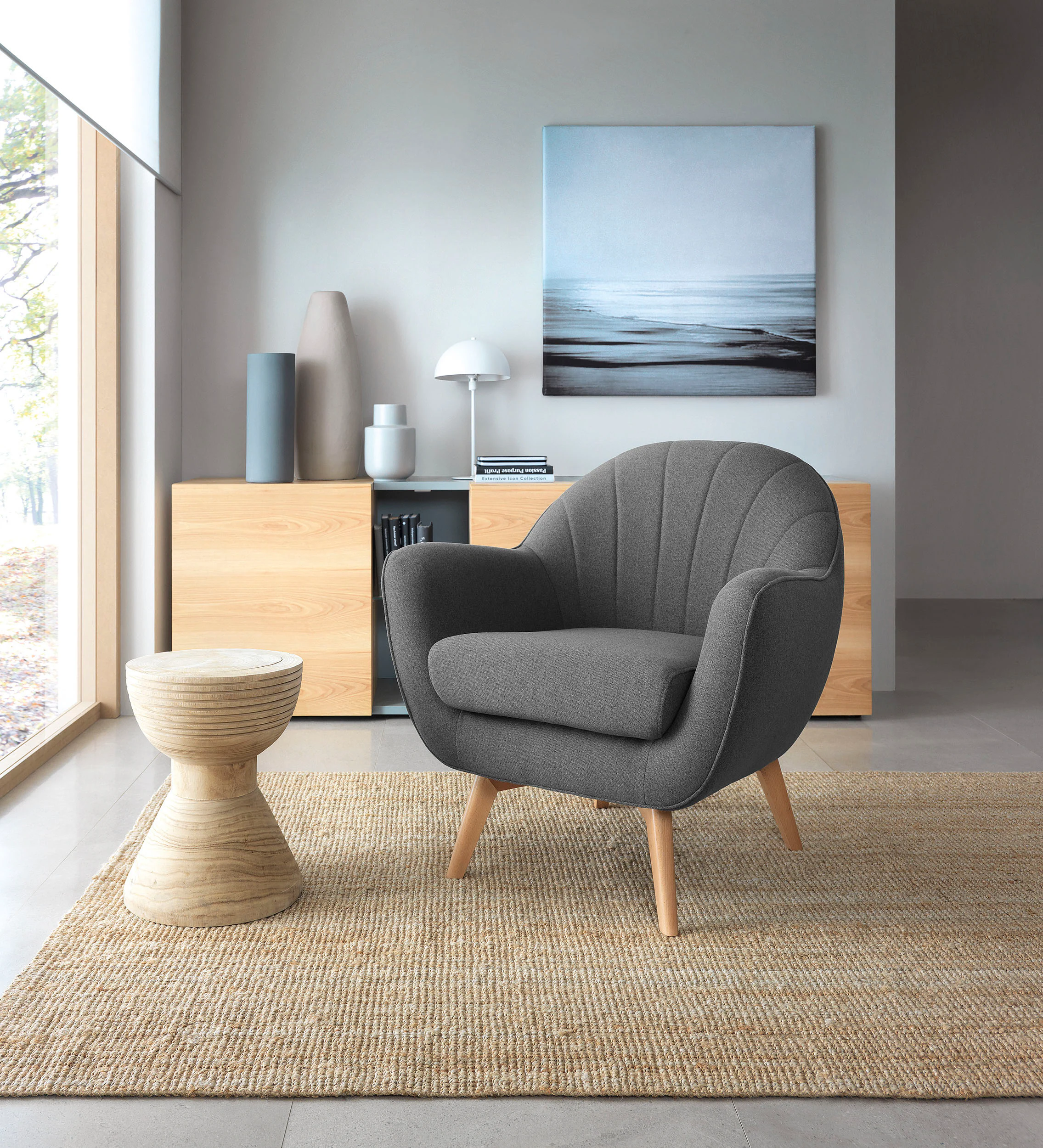 TRENDMANUFAKTUR Sessel "Fuelta", mit auffälligem Nahtbild und schönen Füßen günstig online kaufen