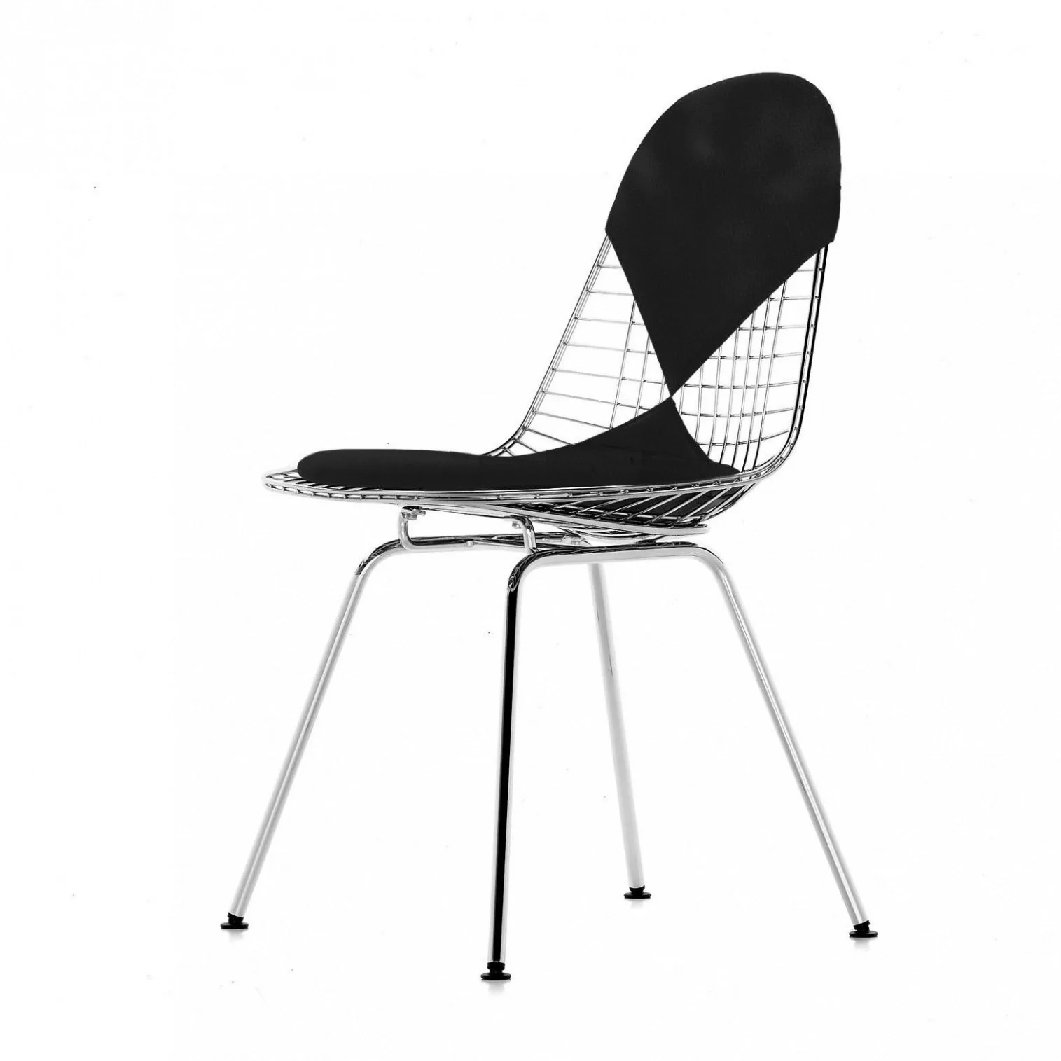 Vitra - Wire Chair DKX-2 Stuhl - schwarz/Stoff Hopsak 66 nero/Gestell verch günstig online kaufen