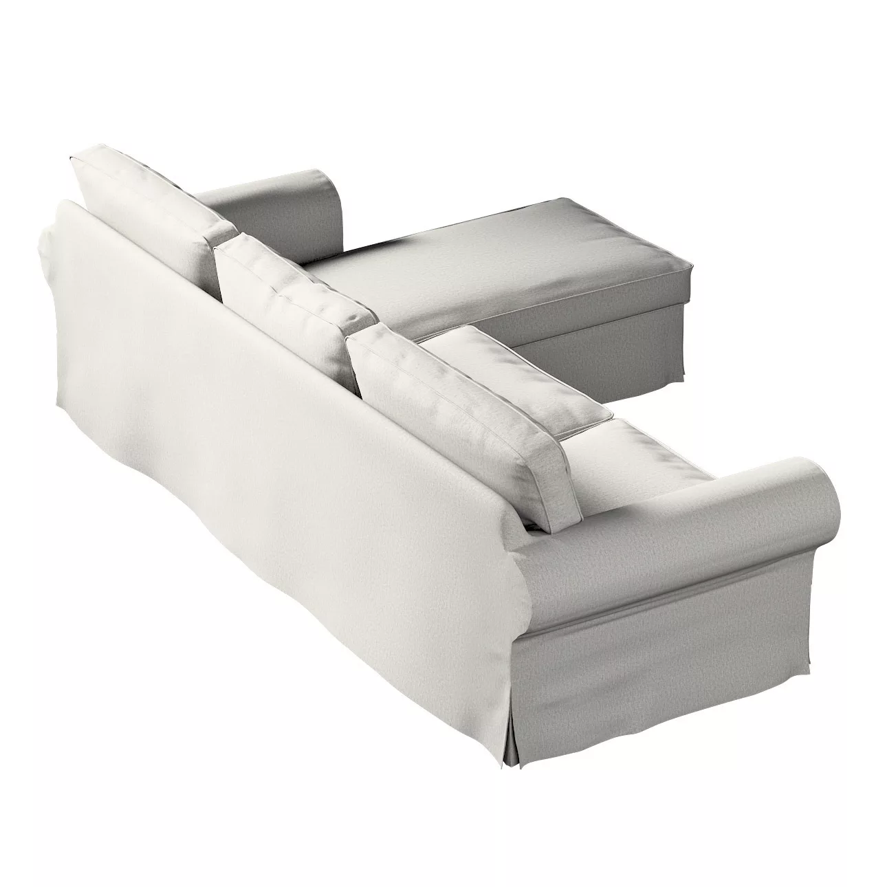 Bezug für Ektorp 2-Sitzer Sofa mit Recamiere, grau-beige, Ektorp 2-Sitzer S günstig online kaufen