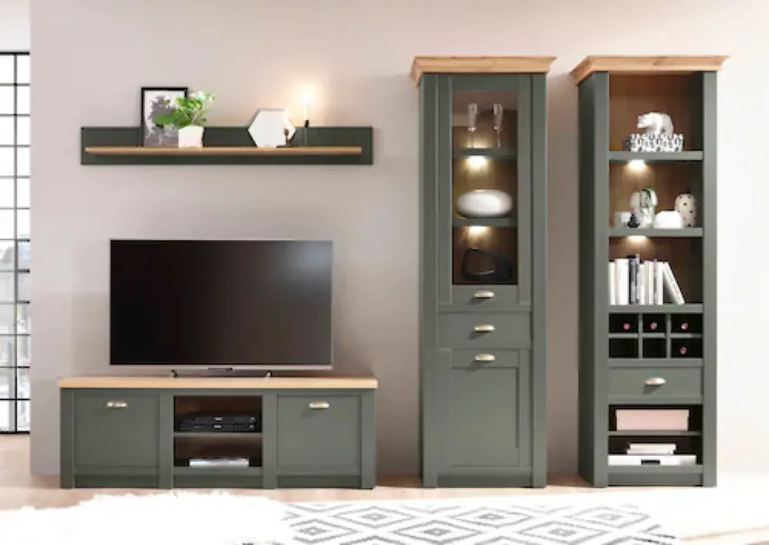 Home affaire Wohnwand "Cambridge", (Set, 4 St.), ohne Beleuchtung günstig online kaufen